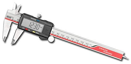 YNIYUJKL Calibradores Vernier Digitales De 0 A 150 Mm, Pantalla Grande, Resistente Al Agua, Carcasa Metálica, Herramienta De Medición con Pantalla Digital Electrónica,Silver-0-300MM