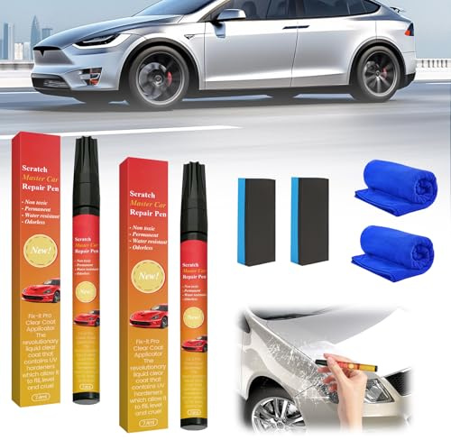 ComedyKing Lackstift Auto Car Magic Pen, Autokratzerreparaturstift, Autos Lackierstift, Car Scratch Removal Pen, Kratzerentferner Autolack, Auto Lack Reparatur für Kratzer und Farbschäden (2pcs)