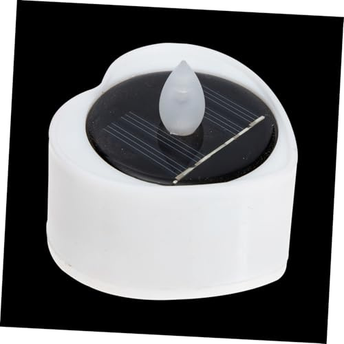 ELAYARD Lámpara Solar Resistente al Agua Ip44 para Jardín Vela LED sin Llama Material Pp Seguro Humo Adecuado para Decoración de Bodas y Exteriores