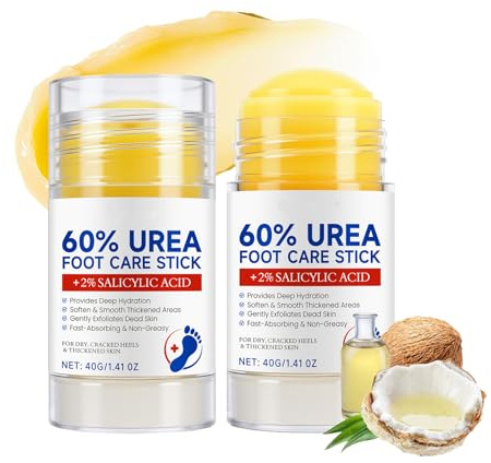 2PCS Urea Creme 60 Prozent für Füße – 2025 Neu Hydrating and Anti-Cracking Foot Cream – Tägliche Pflege für weiche und gepflegte Füße, gegen Trockenheit und für zarte Haut–Fußpflege Fusscreme