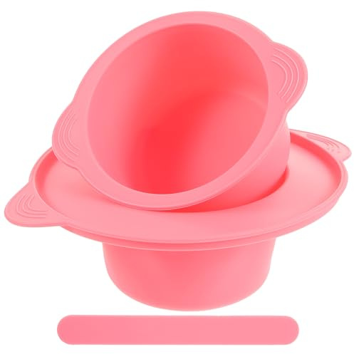 DECHOUS Bol à Cire Silicone Pliable pour Épilation Bol Mélangeur DIY Masque avec Spatule Résistant à Haute Température Facile à Nettoyer et Antiadhésif pour Usage Maison et Réutilisable