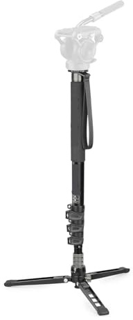 Tripod, Kit monopiede video professionale, treppiede da viaggio con testa fluida e supporto telescopico portatile for fotocamera DSLR,for parts(Only tripod)