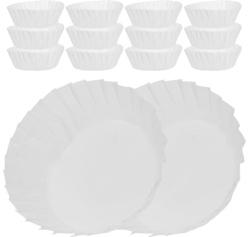Homoyoyo Papier Sulfurisé pour Cuisson Basque 50 Feuilles 8 Pouces Antiadhésif Ingraissable pour Pâtisserie et Moules à Gâteau, Doublures en Papier Résistantes la Graisse pour Cuisson