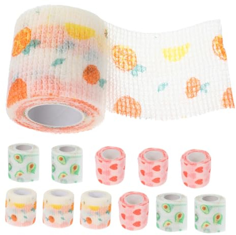 Healvian 12 Rollen Selbstklebende Elastische Haustier aus Vlies Mittlere Größe 5cm X 4,5m Pfotenfreundlich Atmungsaktiv Hautfreundlich Wundschutz und Pfotenverband für Hunde und