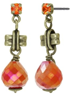 Konplott: pendelnde Ohrstecker Merry Go Round long, lange pendelnde Ohrstecker mit Knoten-Element und geschliffener Glaskugel, für Damen/Frauen