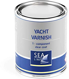 SEA-LINE Yacht Klarlack 750ml | 1K | Hochglanz Bootslack & Holzversiegelung | Elastischer UV-Schutz für Holz | Innen & Außen Überwasser | Einfach zu streichen