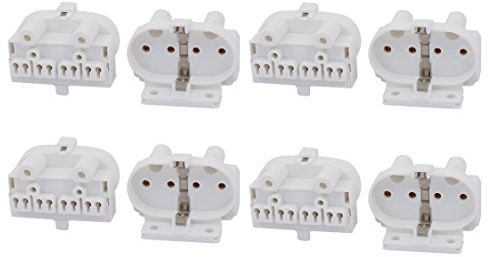 sourcing map 8pc 2G11-F446 AC 500V 2A H douille éclairage fluorescent Base lampe TUBE PL