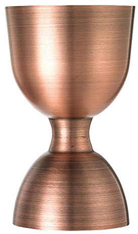 Barfly M37006ACP Heavy-Duty Straight Rim Bell Jigger, 1 oz x 2 oz, Antique Copper