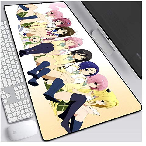 Mauspad 900x400mm extragroße Mausunterlage, das Beste MädchengeschenkGaming Mousepad, rutschfeste Gaming-Mausunterlage aus Naturkautschukmit 3 mm Sperrkante, L