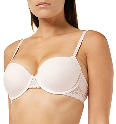 Calvin Klein dam lång fodrad Balcon Balconette BH, Rosa, 80C