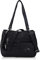 Angel Kiss Handtaschen für Frauen, Hobo Umhängetasche Vegan Leder Tote Bag mit mehreren Taschen und Reißverschluss Schwarz