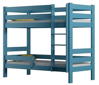 Etagenbett aus Holz, 80 x 180 cm, Blau Victor