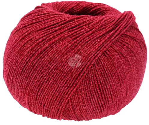 LANA GROSSA Meilenweit Cotton Bamboo | 4-fädiger Bambus Klassiker, waschmaschinenfest | Handstrickgarn aus 40% Baumwolle, 25% Schurwolle, Viskose | 100g Wolle zum Stricken & Häkeln | 420m Garn FB21