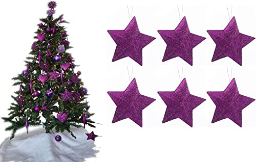 UKDeals Direct® Weihnachtskugeln / Baumschmuck, glitzernd, matt, Eiszapfen, 6 Stück