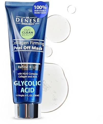 Dr. Denese Collagen Firming Peel Off Mask 4 oz – Hydrating Treatment for Smoother Skin – Exfoliating Formula for Clearer Pores, Glass Skin Glow, Luxe Skin Care for Radiant, Refined Texture