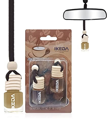 Désodorisants d'intérieur pour Voiture | Pendentif Automobile | Parfum Puissant et Durable | Odeur Fraîche Couvrir les Odeurs | Accessoires de Voiture pour Hommes et Femmes (Café)