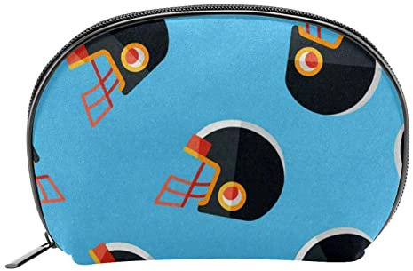 Trousse per trucchi, trousse per cosmetici da donna trousse da viaggio cosmetica grande per ragazze trousse per pennelli,Fumetto del casco di football americano