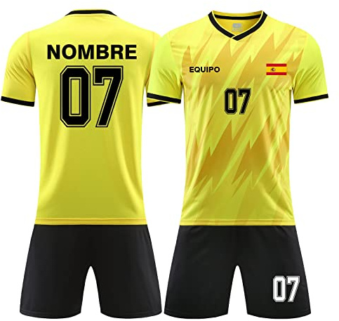 LAIFU Equipación Deportiva de Fútbol Personalizada Camiseta de Futbol Niño y Adultos