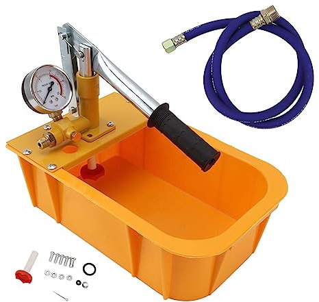 Manual Pressure Test Pump Hydrostatic Pump Tester Hydraulic Manual Water Pressure Test Pump Manual Pipe Leak Detector with Gauge
