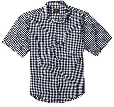 Lavecchia HKA19 Chemise à manches courtes pour homme, Bleu jean/blanc, 6XL