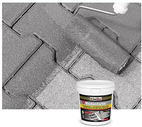 Isolbau Bodenfarbe - 1.5 kg - Boden- und Betonfarbe für Keller, Garage, Werkstatt - Wasserfeste Bodenbeschichtung für innen & außen - Betongrau (RAL)