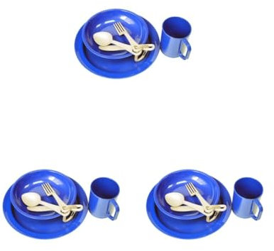 3 Set 6X Outdoor Camping Tableware Set W/Carry Bag for Picnic Backpacking Hiking