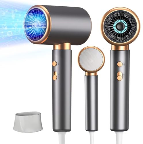 Journeyside Haartrockner Ionen, 2000W Haartrockner, Professional Haartrockner mit 1 Fön Concentrators, 2 Geschwindigkeit/3 Temperaturstufen + Abkühlstufe, Überhitzungsschutz, für Home-Styling