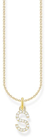 THOMAS SABO Halskette Buchstabe 925 Sterling Silber mit Zirkonia KE2240 - KE2265