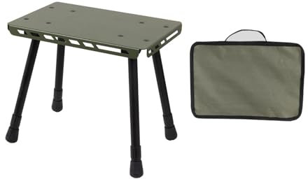 Lerpwige Klappbarer kleiner Stuhl aus Aluminiumlegierung, kleiner Tisch für Camping, Picknicks, praktischer 2-in-1-Klapptischhocker, Outdoor-Camping