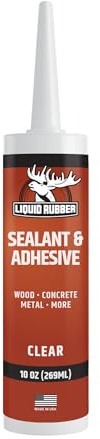 Liquid Rubber Caulk - Hybrid Silicone Adhesive and Protective Sealant, Clear, 1 Pack