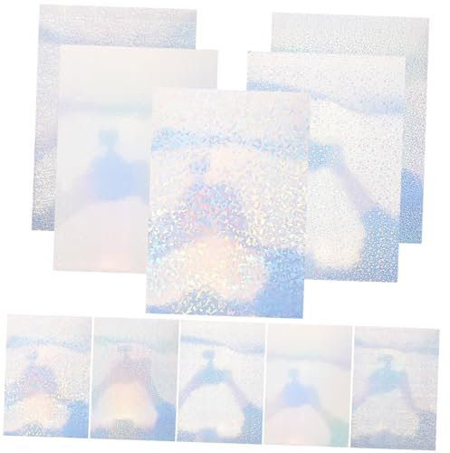 SHINEOFI 10blätter Selbstklebende Hologramm Aufkleber Für -kunst Vielseitige Verwendung Plakaten Notizbüchern Farbenfrohe Dekoration Für Kreative Projekte