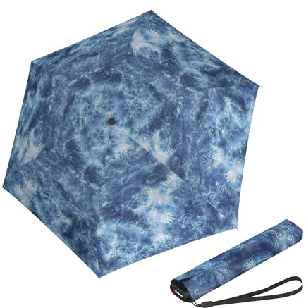 Knirps US.050 Ultra Light Pocket Size Manual Rain Umbrella in Paisley – 4oz Portable Travel Umbrellas with 35 Quick Dry Canopy, Windproof up to 62mph, Matching Quick Dry Protective Cover Included