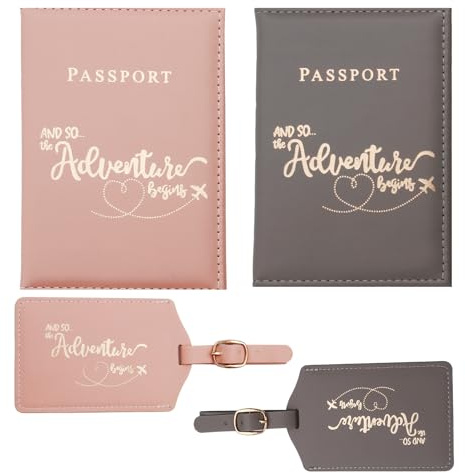BRITIVIVE 2 Stück Reisepasshülle, Passport Hülle Reisepass Organizer Kofferanhänger Reisepass Tasche Passport Cover Passport Holder für Bankkarten Kreditkarten Pässe
