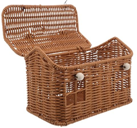 VALICLUD Woven Basket Für Hochzeiten Handgefertigte Aufbewahrungsbox Mit Deckel Vielseitige Dekoration Für Partys Als Für Brautjungfern