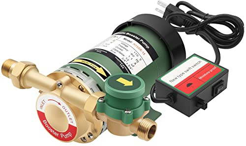 KOLERFLO 120W Water Pressure Booster Pump 115VAC,25L/Min,21.7 PSI Household Automatic Water Heater Pump with Flow Switch for Home Kitchen Bathroom Irrigation(H15GR-20)