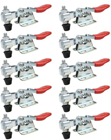 Pince de serrage - Pince horizontale antidérapante - Rouge - Pour un travail efficace du bois et des projets d'artisanat - Commutation horizontale