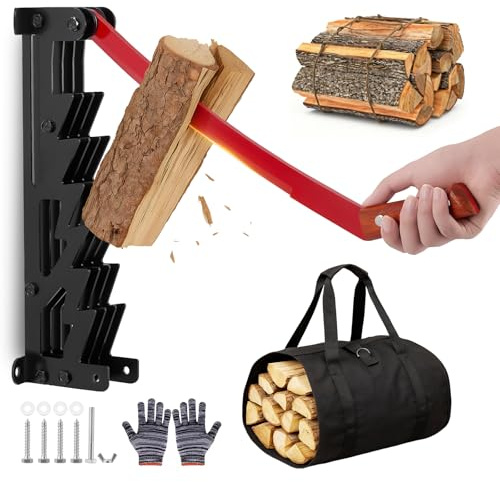 HIUYRFS Holzspalter manuell, Anzündholz Spalter zur Wandmontage - Handholzspalter, Spanmesser, Wand Holzspalter, Spalter Holz, Wood Splitter - Indoor & Outdoor Holz spalten