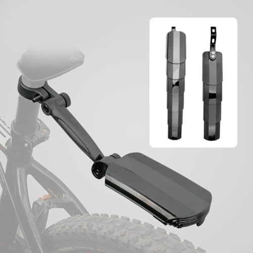 Vibsky Fahrrad-Schutzblech-Set, einziehbar, vorne, 29,3 cm, hinten, 41,5 cm, verstellbare Länge, kälte- und hitzebeständig, Kunststoff-Kotflügel für 26/27,5 Zoll Bikess, Schwarz
