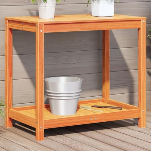 Frdhee Blumenbank Wohnzimmer Pflanzen Ständer,Pflanztisch Ablage Wachsbraun 82,5x50x75 cm Massivholz Kiefer,Stabil und Platzsparend,Ideal für Wohnzimmer,Balkon und Büro