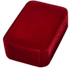 Schmuck Geschenkbox 7 x 10 x 4 cm, Samt Schmuckschachtel, Schmuckkasten Klein, Jewelry Box Schwarz, Halskette Anhänger Armband Display für Hochzeit Geburtstag Valentinstag (Burgunderrot)