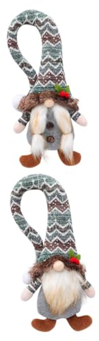 HOOTNEE Hebillas para Cortinas Muñeca Navideña 2 Piezas, Decoración Gris para Hogar, Accesorio Decorativo Festivo para Cortinas, Banda Sujetadora Muñeca Encantadora, Adorno para Fiestas
