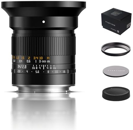 TTARTISAN 14 mm f2.8 ASPH för L-Mount, fullformat, 114° ultravidvinkel, manuellt fokus, prime-objektiv (L-hållare)