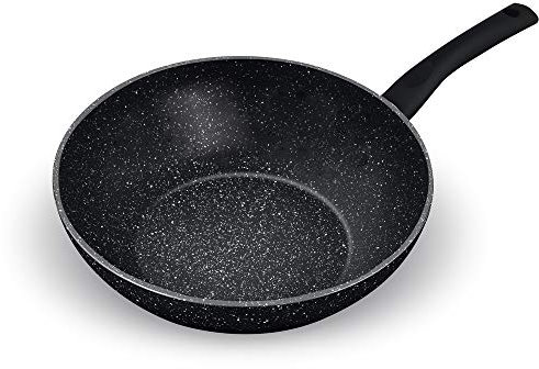 Lamart - Sartén para wok, 28 cm, diámetro, color negro
