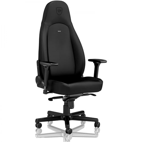 noblechairs Icon Gaming-Stuhl, Bürostuhl, Kunstleder, Schwarz