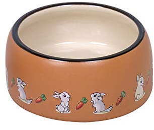 Nobby Nager Keramik Futtertrog Rabbit, Ø 12 x 5 cm, 0,25 l, 1 Stück