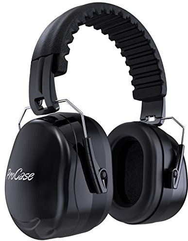 ProCase Cuffie Antirumore, NRR 32 dB Cuffie Antirumore per Ambito Lavorativo, Lavoro Sul Trattore, Isolanti per Studiare, Falciatura, Sparare, Aereo -Nero