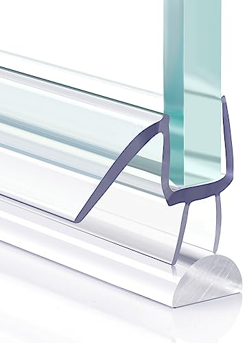 FCSOTSPS Shower Door Bottom Seal, 2 PCS 3/8 x 36 Shower Door Sweep for 3/8 Inch Glass, Frameless Glass Shower Door Seal Strip, Stop Shower Leaks and Create a Water Barrier