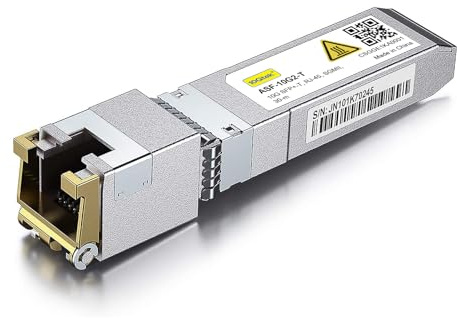 10Gtek 1.25/2.5/5/10GBase-T SFP+ RJ-45 CAT.6a Kupfer Transceiver 30-meter, Kompatibel für Ubiquiti UniFi