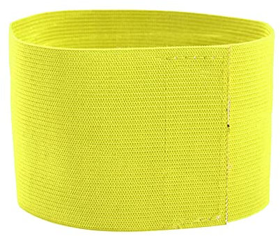 Derefine Kapitänsbinde, Outdoor-Mannschaftssportgruppen, Fußballarmbinden, Verstellbare Spielerbänder, Elastische Fußball-Kapitänsbinde für Erwachsene und Jugendliche(Gelb)