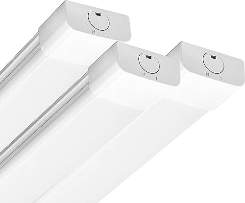 Anten 3stk Feuchtraumleuchte LED 150cm, 45W 4950LM LED Neonröhre, Neutralweiß 4000K Feuchtraumlampe, IP65 Wasserfest Wannenleuchte, Werkstattlampe, Kellerleuchte, Deckenleuchte für Büros Lager Garage